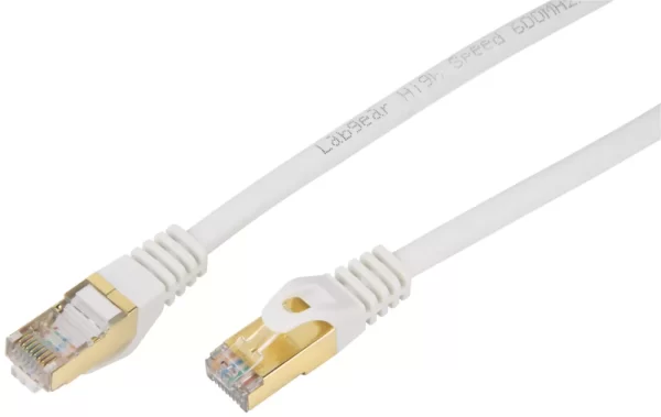 Labgear White Shielded RJ45 Cat 7 Ethernet Patch Lead 3m 1