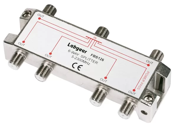 Labgear 6-Way Passive Splitter With Power Pass 1