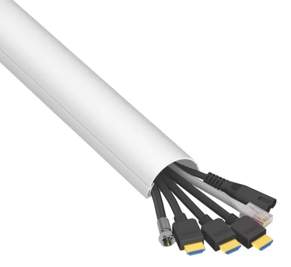 D Line D-Line PVC White TV Trunking 50mm X 25mm X 1.5m 2 Pack 3