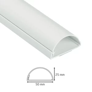 D Line D-Line PVC White TV Trunking 50mm X 25mm X 1.5m 2 Pack 18