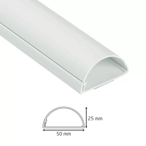 D Line D-Line PVC White TV Trunking 50mm X 25mm X 1.5m 2 Pack 7